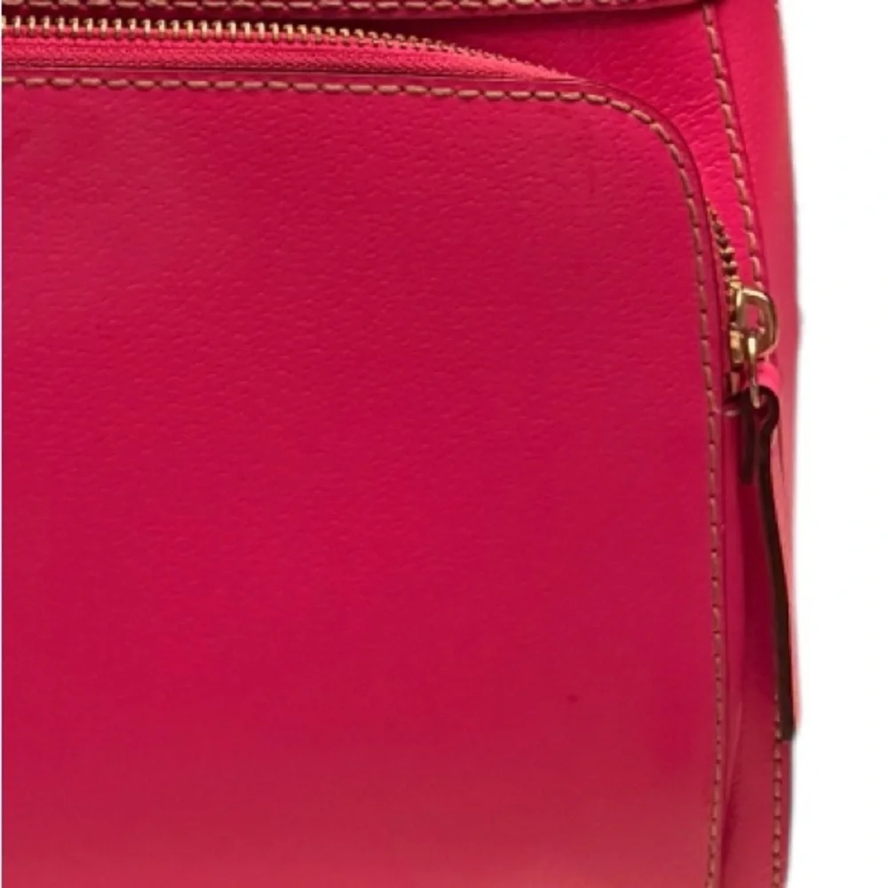 Kate Spade Hot Pink MAEDA Leather Shoulder Bag.